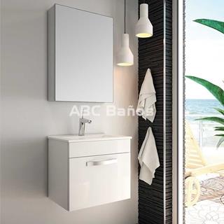 Mueble de baño suspendido MARBELLA 50x40 blanco con lavabo - Imagen 1